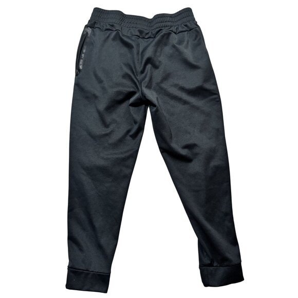 Mens Athletic Joggers Zipper Pockets Elastic Waistband Soft Fabric Size L Black - Picture 2 of 11